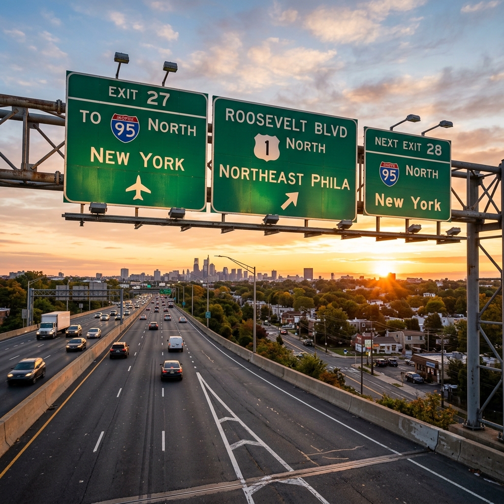 North and Northeast Philadelphia appliance repair service area with residential row homes